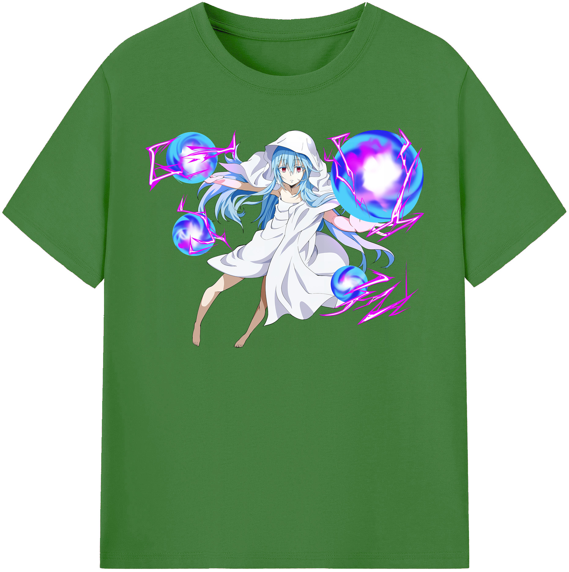 （画像用） 転スラ Regarding Reincarnated to Slime レディースカジュアルプリントTシャツ（綿100％）